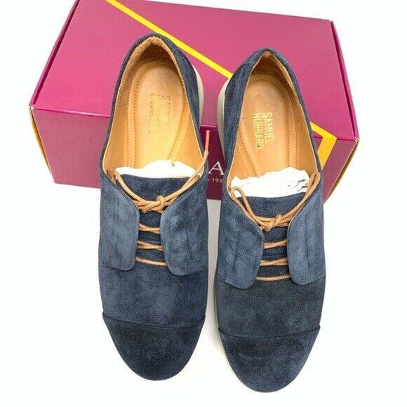 Samuel Hubbard Freedom Now Women's Oxfords Midnight Blue Suede Size 7.5M - Picture 6 of 10